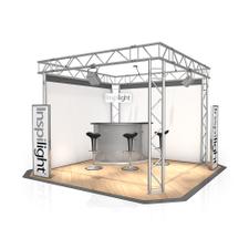 Stand de exposição FD 32, 3000 mm x 2500 mm x 3000 mm (L x A x P)