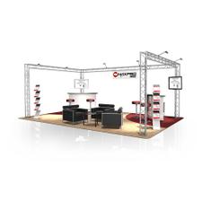 Stand de exposição FD 23, 6000 mm x 2500 mm x 4000 mm (L x A x P)