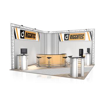 Stand de exposição FD 23, 4700 mm x 3000 mm x 4700 mm (L x A x P)